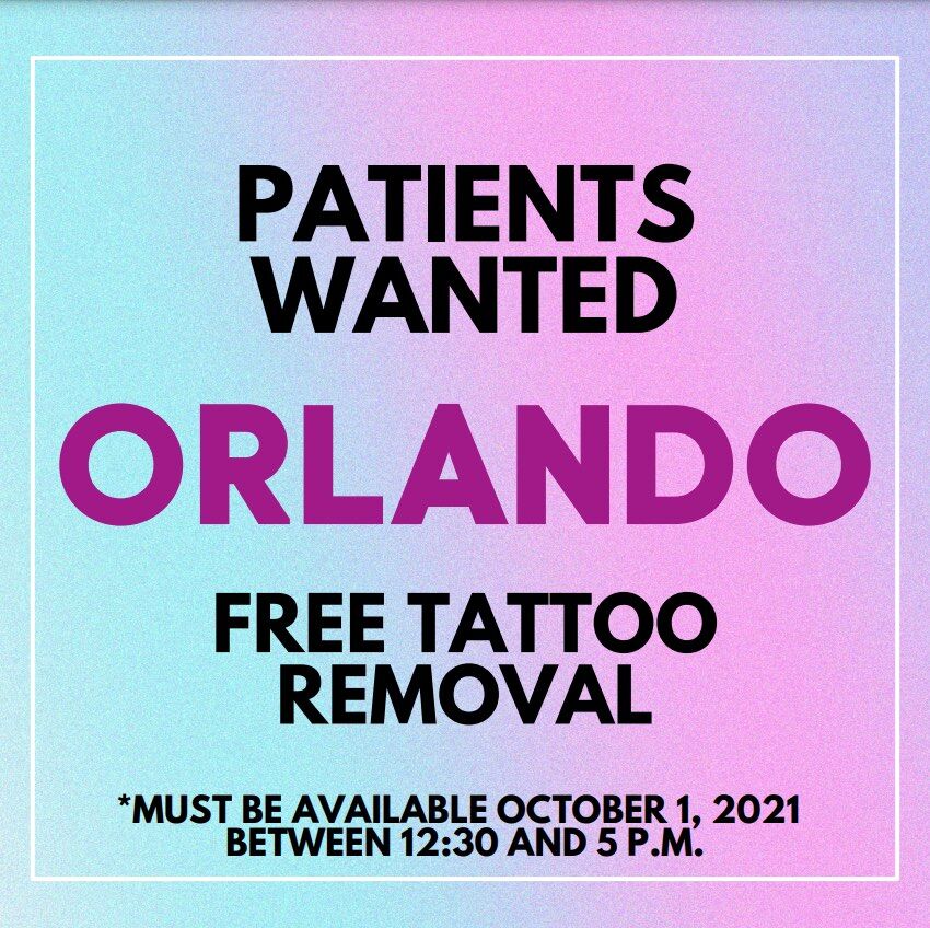 OrlandoPatientsWanted patients wanted orlando tattoo removal